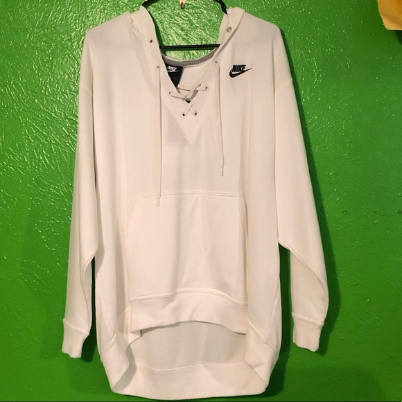 Nike Sweaters - NWT! Criss Cross White NIKE Hoodie